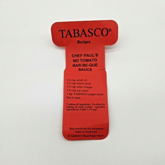 Tobasco Mens Tie Novelty Recipe Included NWT Waiter Waitress Server Restaurant - Picture 4 of 9